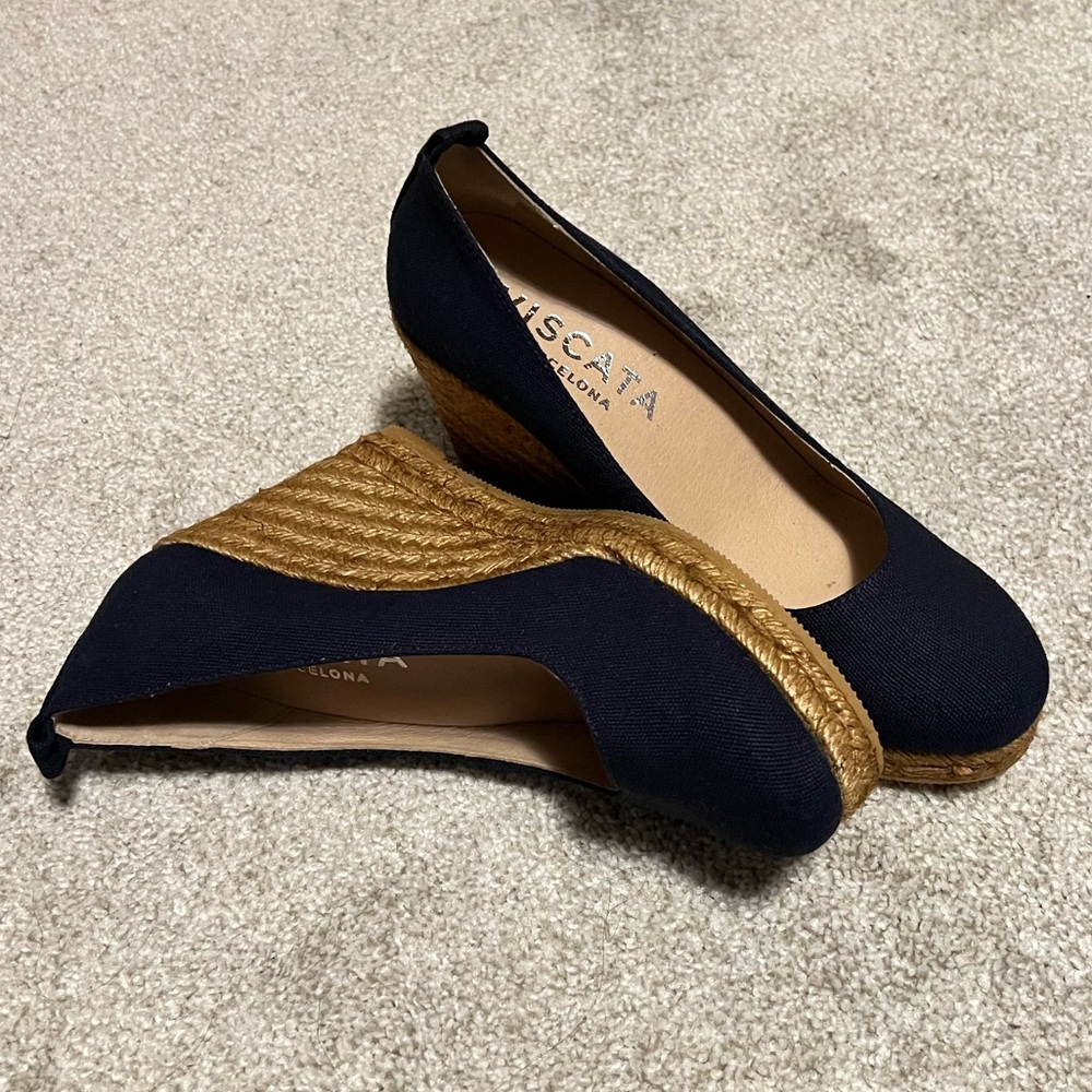 Viscata Marquesa Espadrille Canvas Wedges Spain Handmade 3 ½” Heel Women's Pumps